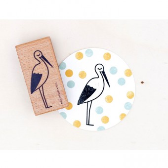 Perlenfischer Stempel Storch