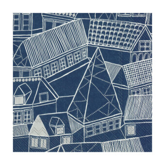 Marimekko Servietten Kujiila blue silver, zwei Grössen