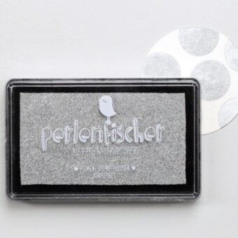 Perlenfischer Pigment Stempelkissen Silber