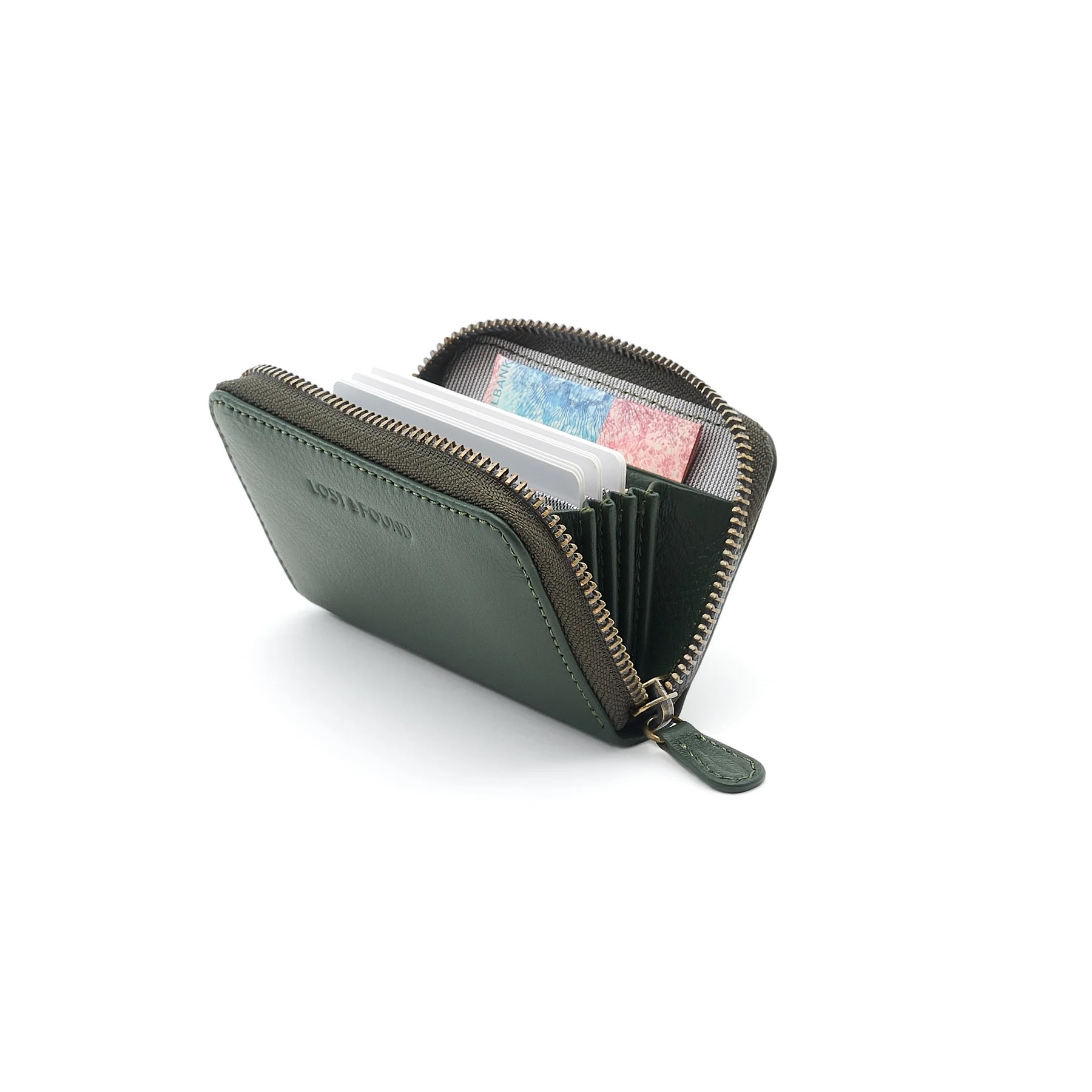 LOST&FOUND Reissverschluss Portemonnaie mini, forest – Bild 4