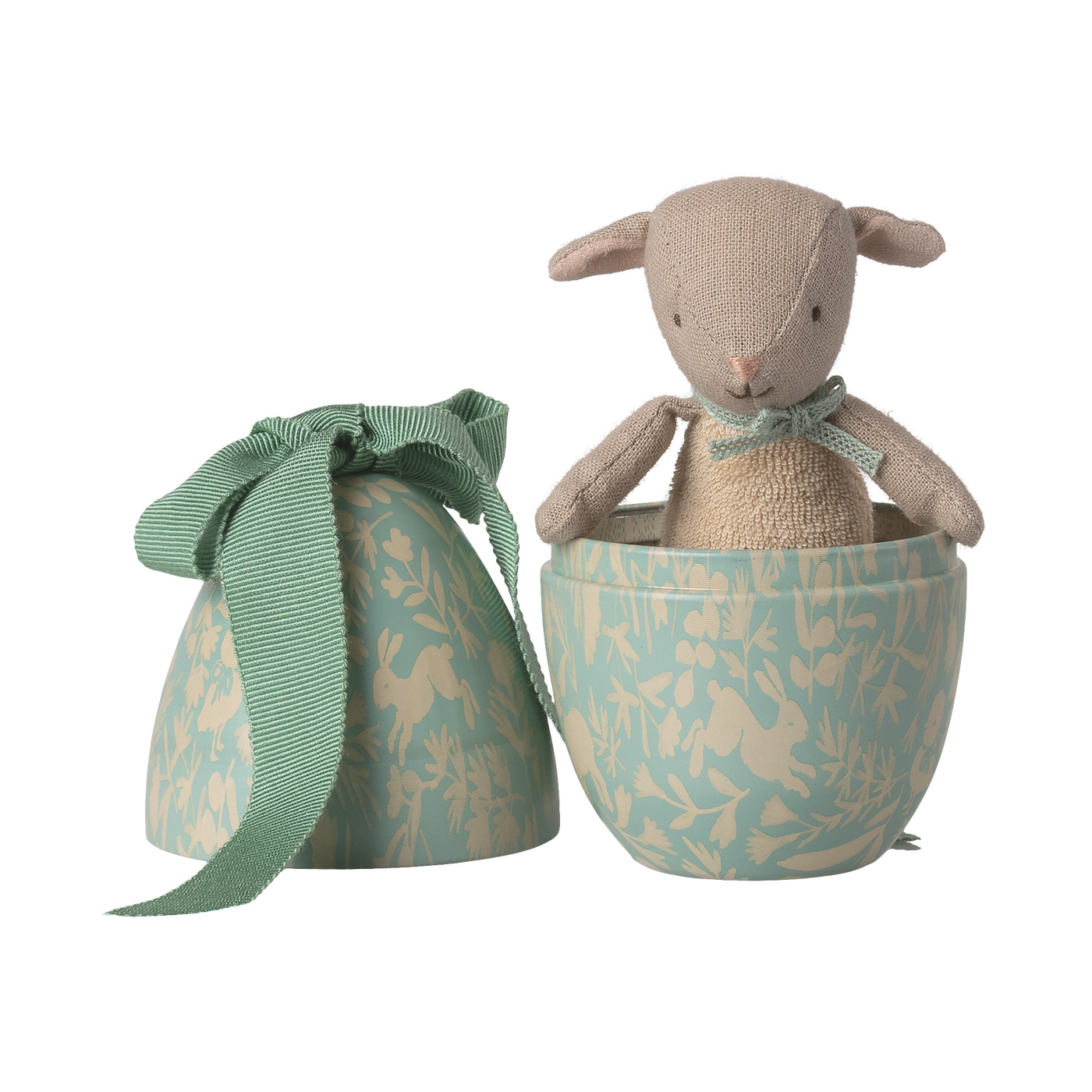Maileg Osterei mit Lamm klein, dusty mint