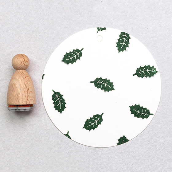 Perlenfischer Stempel Ilexblatt klein