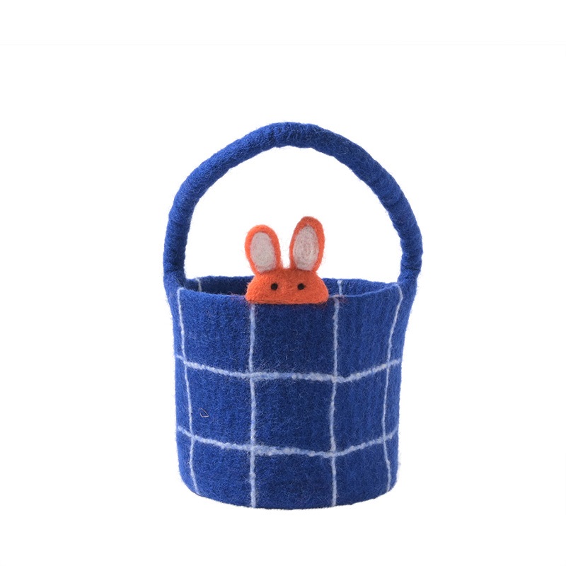 Aveva Design Bunny-Basket aus Filz, blau