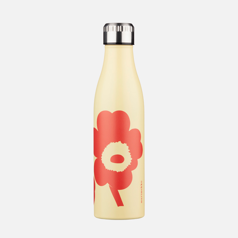 Marimekko Trinkflasche Unikko, 0.5 Liter, sand-orangerot