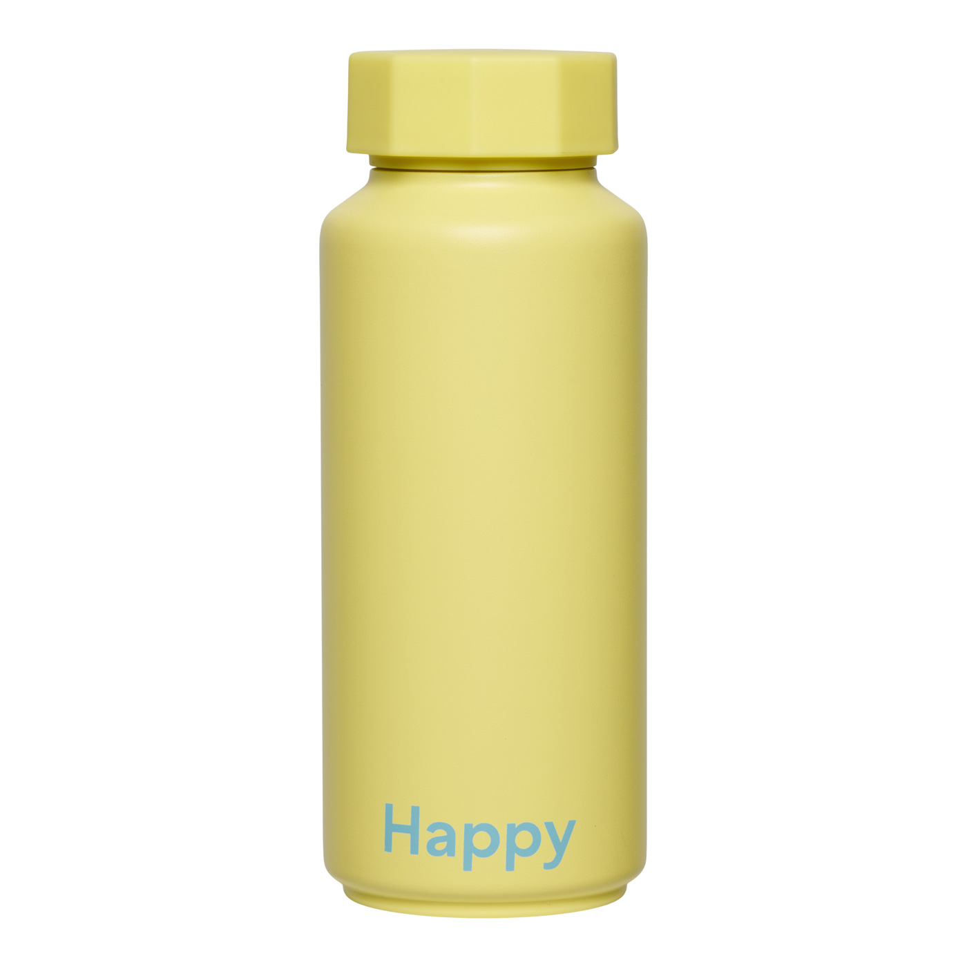 DESIGN LETTERS Thermosflasche "Happy", Yellow