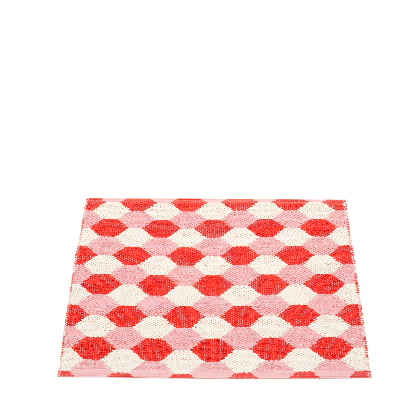 Pappelina Teppich Dana Coral Red, Piglet, Vanilla 70 x 60 cm