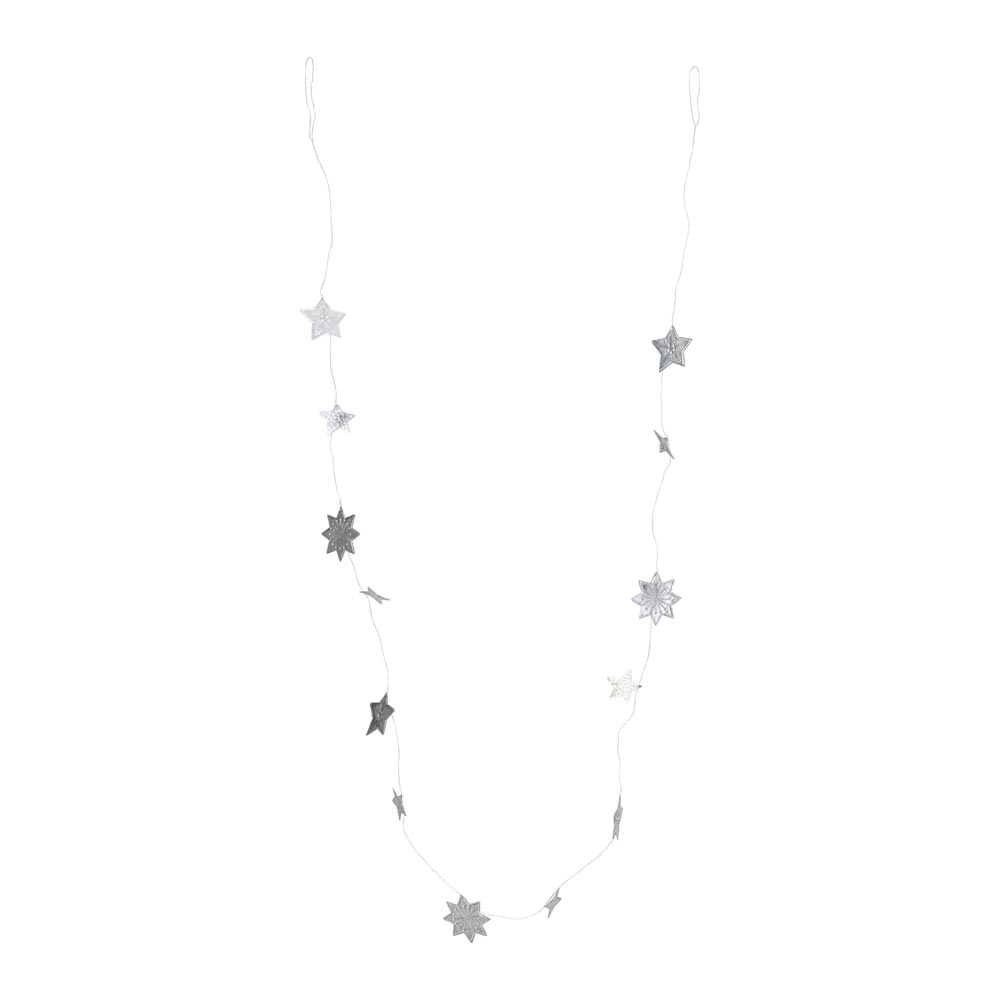 House Doctor Girlande Stars, Silver finish