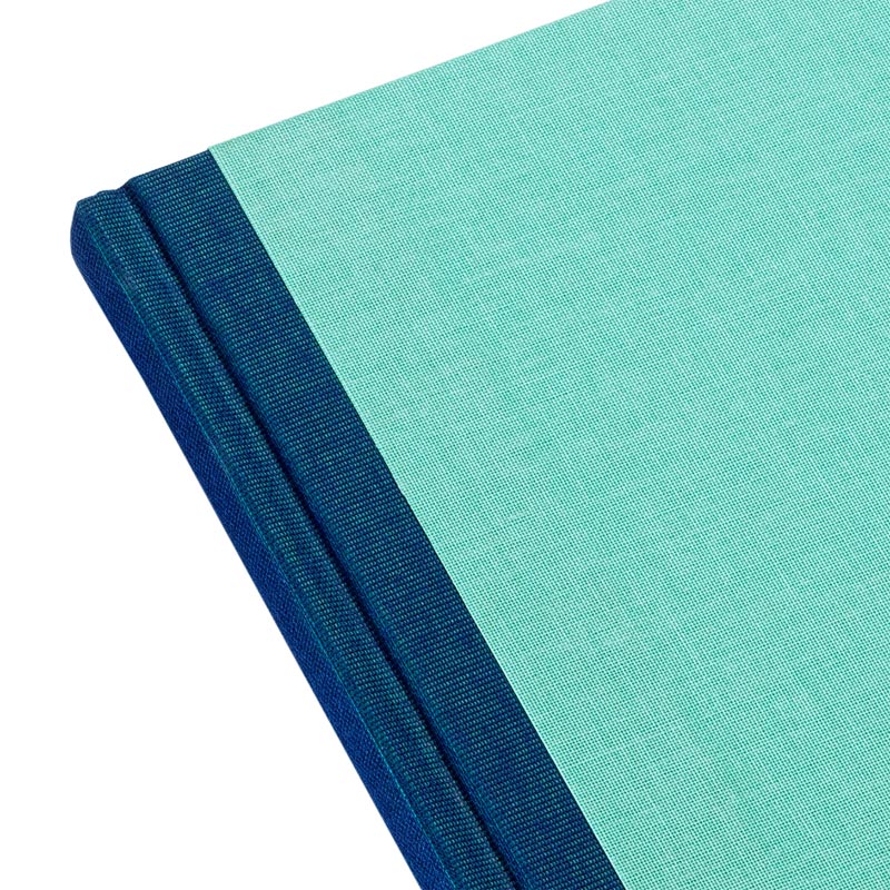 Bookbinders Design Notizbuch Upcycling, Crystal Blue, Emerald Green – Bild 2