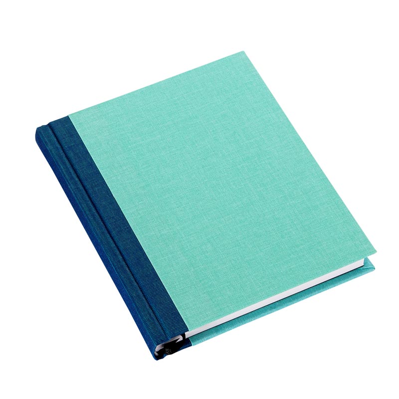 Bookbinders Design Notizbuch Upcycling, Crystal Blue, Emerald Green