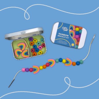 Cotton Twist Bastelset Regenbogen Armband in Geschenkschachtel