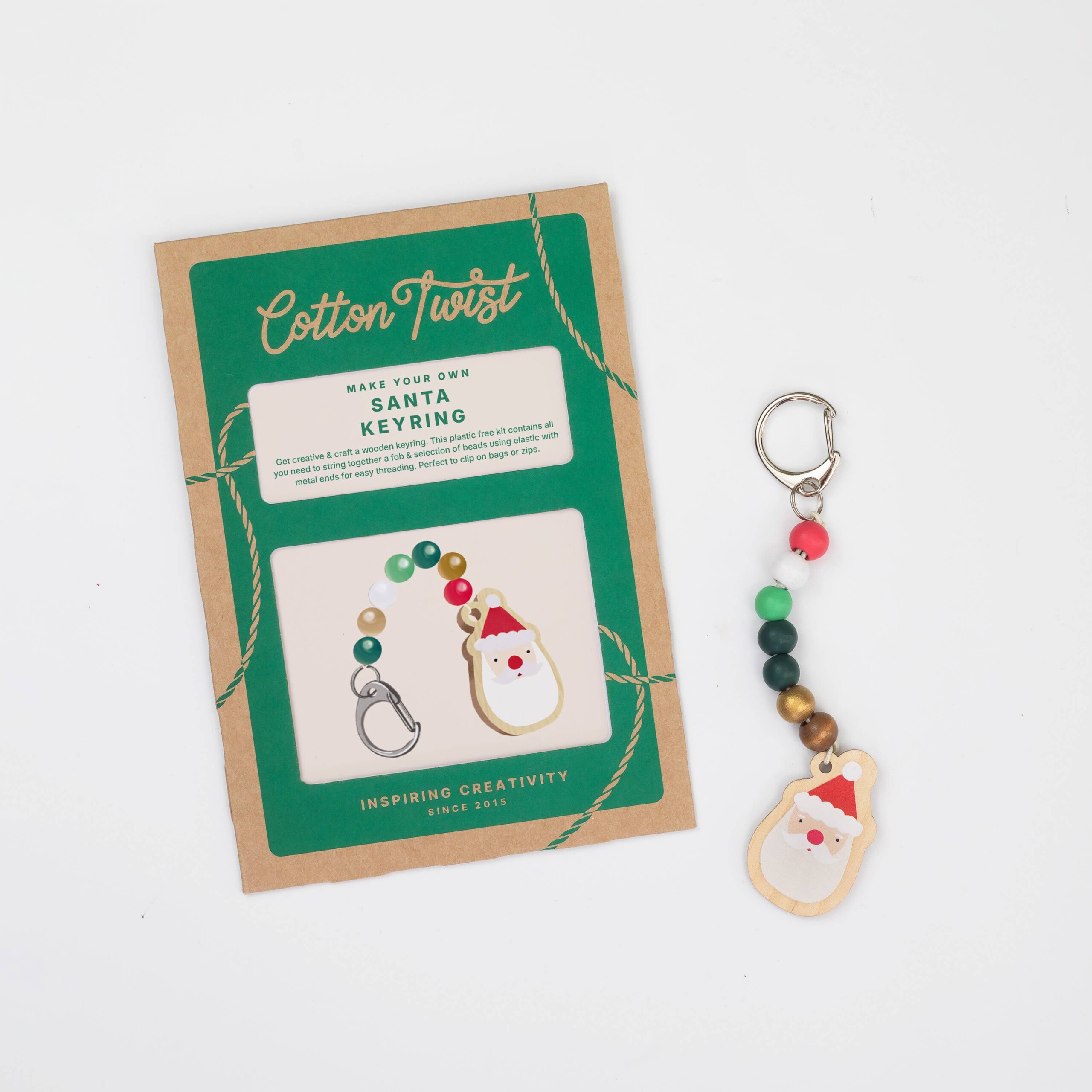 Cotton Twist Bastelset Schlüsselanhänger Weihnachtsmann – Bild 2