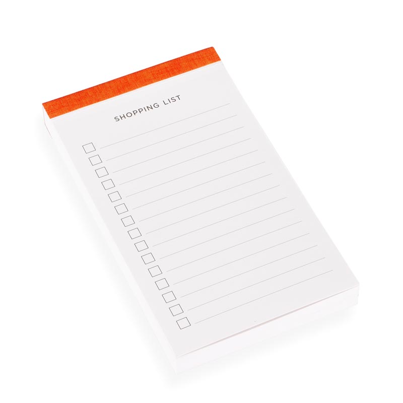 Bookbinders Design Einkaufs-Liste, Orange