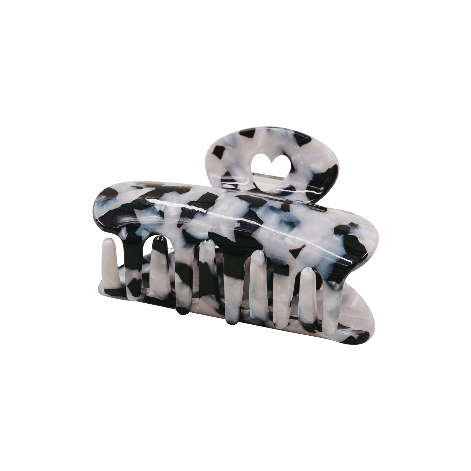 Eulenschnitt Haarspange gross Herz, Panda – Bild 2