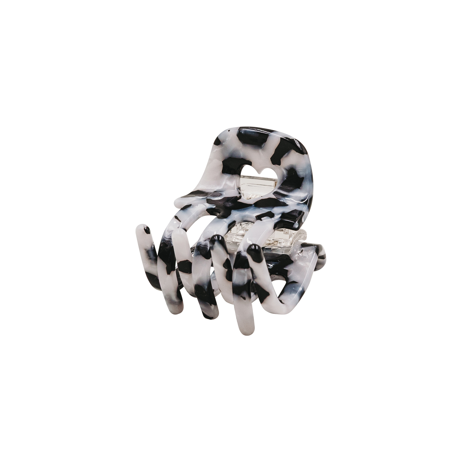 Eulenschnitt Haarspange klein Herz, Panda – Bild 3