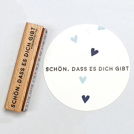 Perlenfischer Stempel Schön, dass es dich gibt
