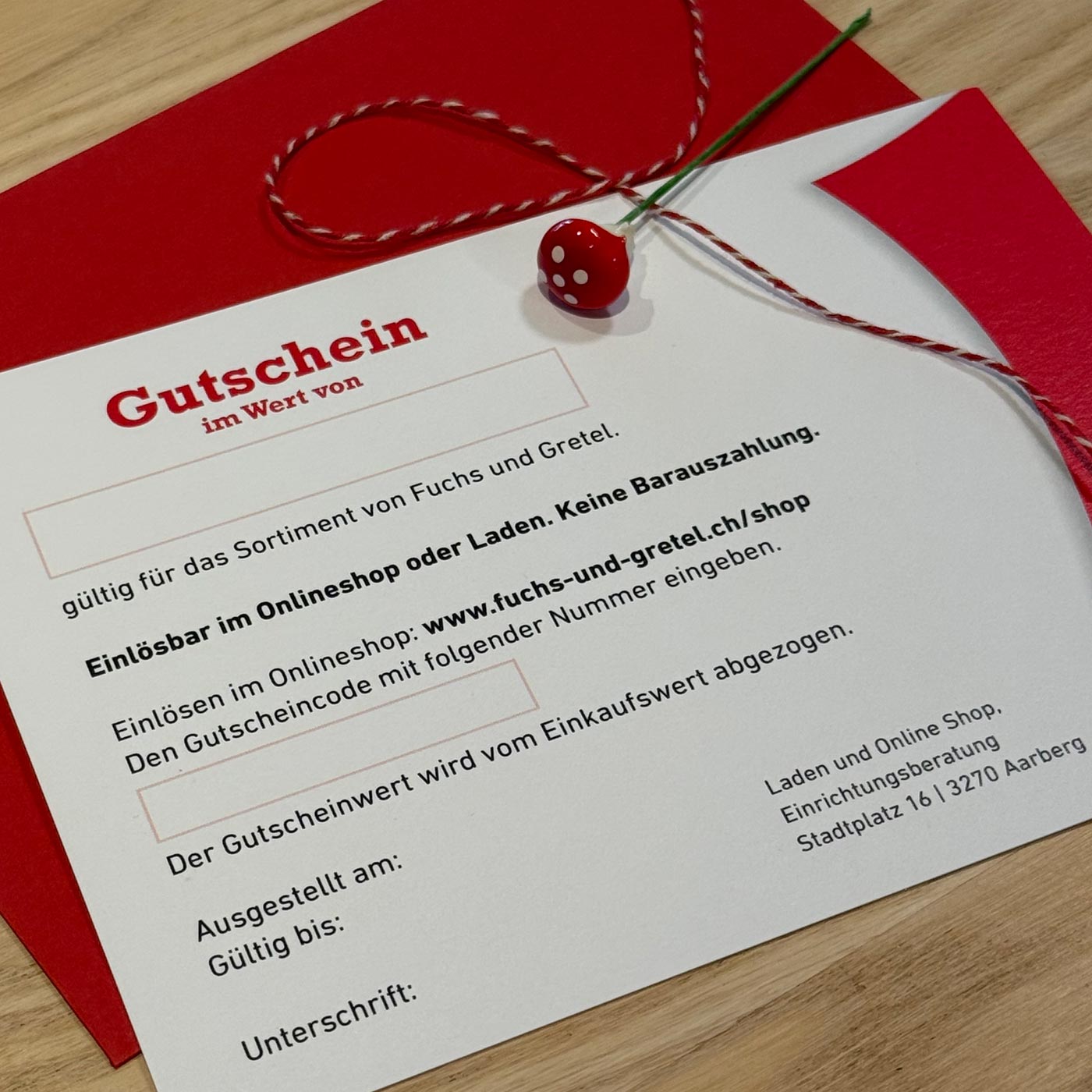 Gutschein von Fuchs und Gretel