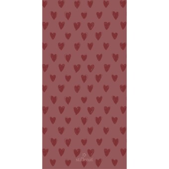 Ib Laursen Papierservietten Desert rose mit roten Herzen