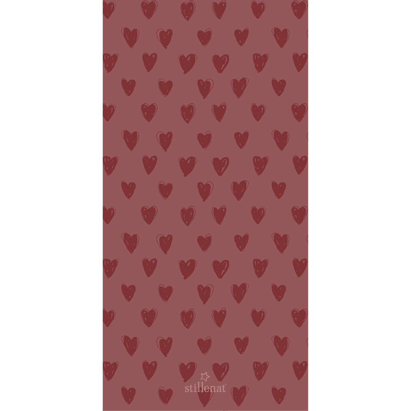 Ib Laursen Papierservietten Desert rose mit roten Herzen