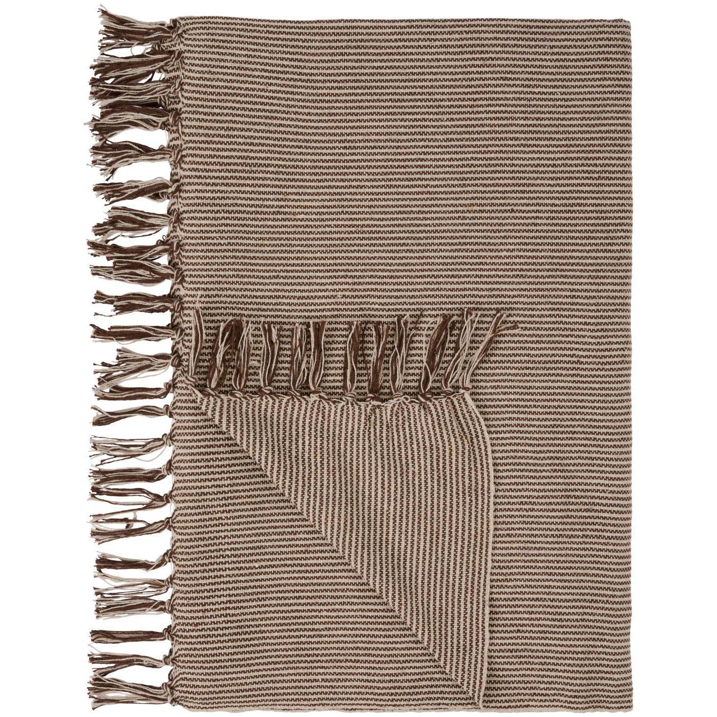 Ib Laursen Plaid mit Streifenmuster, crème-mocca