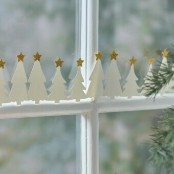 Ib Laursen Tischdekoration Weihnachtsbäume mit Sternen