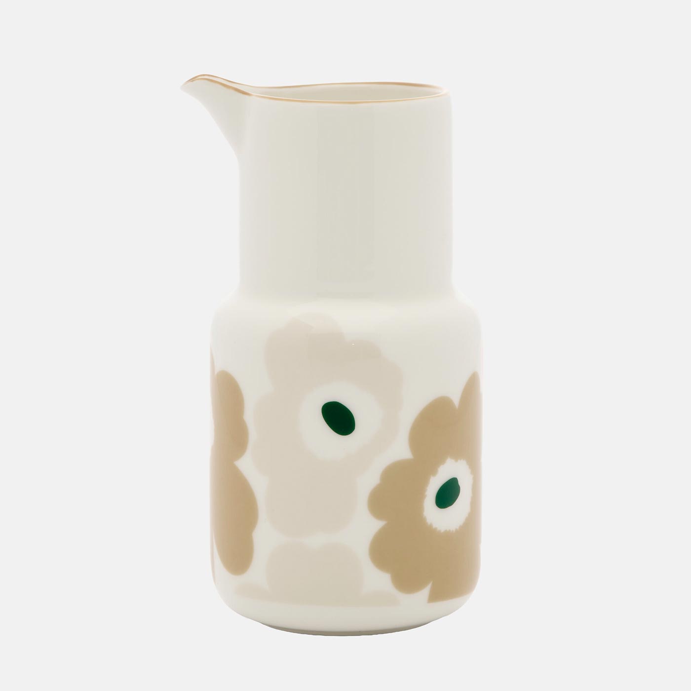 Marimekko Karaffe Unikko, beige-dunkelgrün, 0.65 l