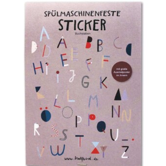 Halfbird spülmaschinenfeste Aufkleber ABC