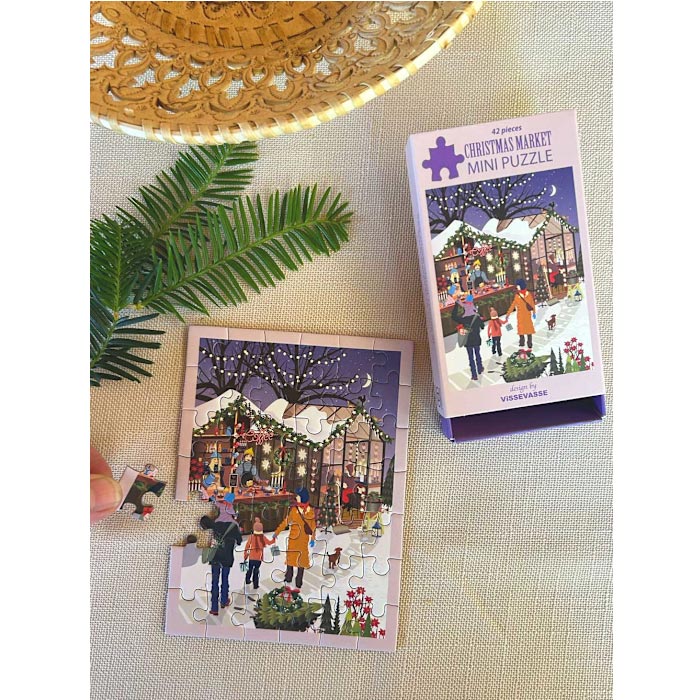 Vissevasse Mini Puzzle "Weihnachtsmarkt" – Bild 3