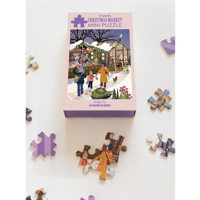 Vissevasse Mini Puzzle "Weihnachtsmarkt" – Bild 2