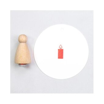 Perlenfischer Stempel Blockkerze