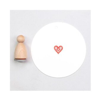 Perlenfischer Stempel Blumenherz klein