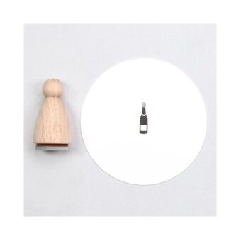 Perlenfischer Stempel Sektflasche klein