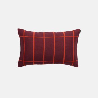 Marimekko Kissenbezug Tiiliskivi, Weinrot, Orange 40 x 60 cm
